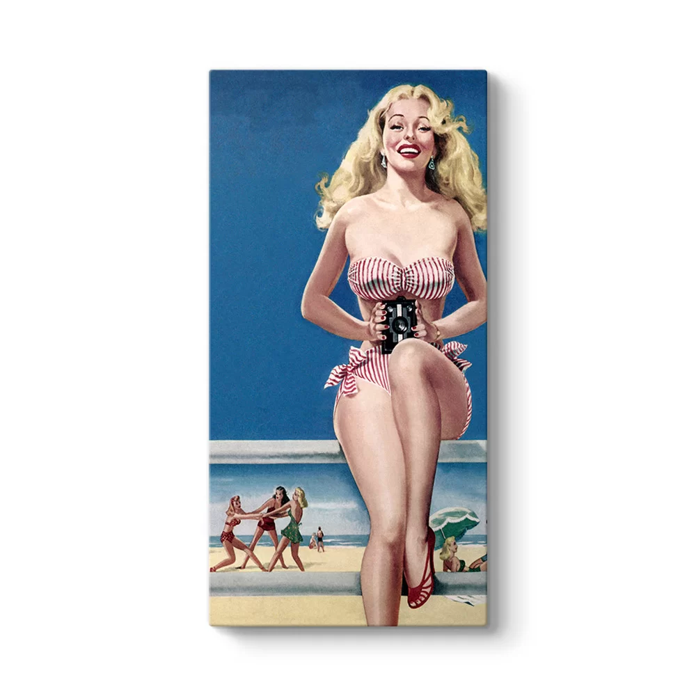 Pin Up Girl Sahil Tablosu - Model 7